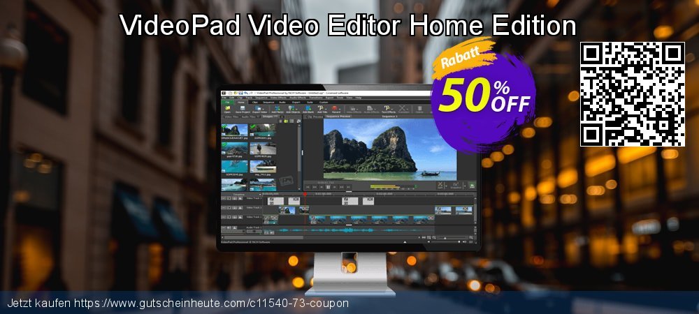 VideoPad Video Editor Home Edition formidable Rabatt Bildschirmfoto