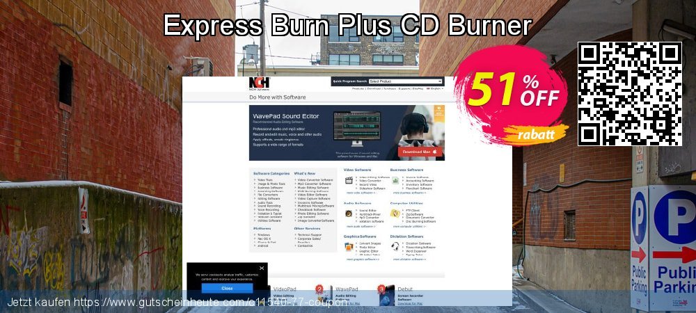 Express Burn Plus CD Burner beeindruckend Promotionsangebot Bildschirmfoto