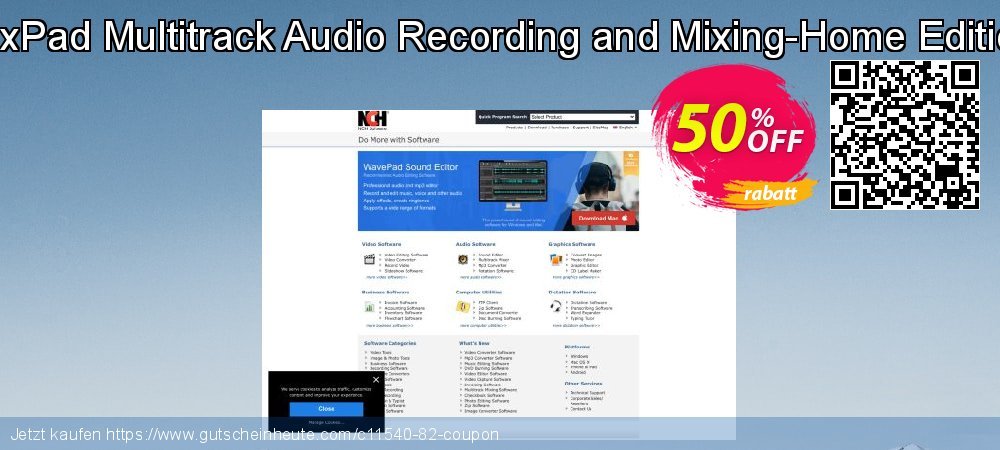 MixPad Multitrack Audio Recording and Mixing-Home Edition geniale Verkaufsförderung Bildschirmfoto