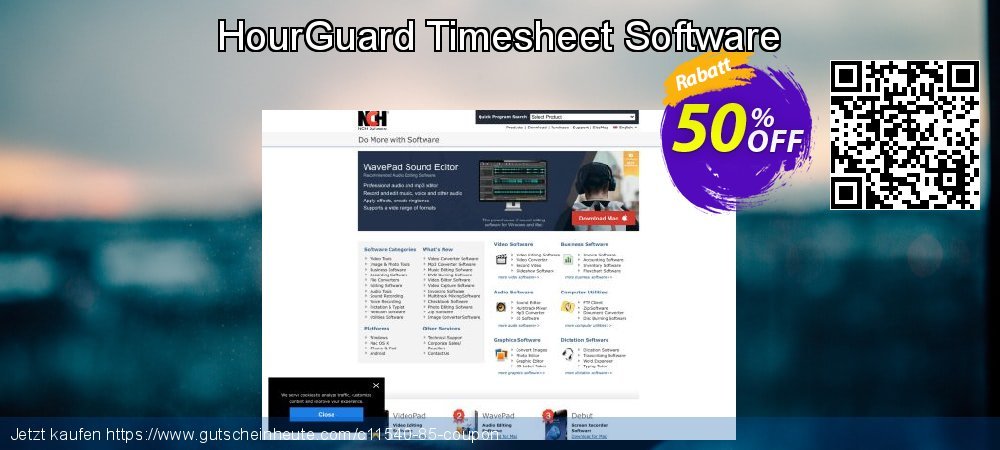 HourGuard Timesheet Software spitze Preisreduzierung Bildschirmfoto