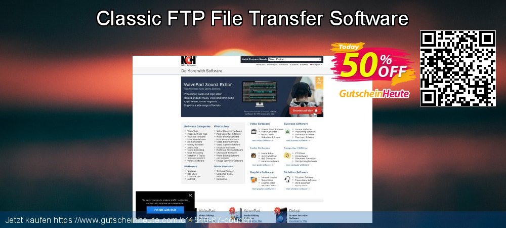 Classic FTP File Transfer Software exklusiv Förderung Bildschirmfoto