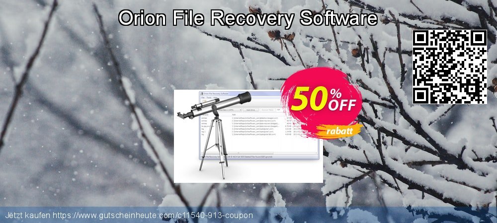 Orion File Recovery Software genial Ausverkauf Bildschirmfoto