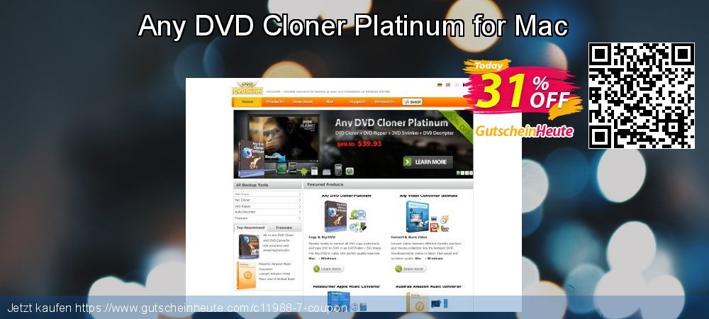 Any DVD Cloner Platinum for Mac faszinierende Verkaufsförderung Bildschirmfoto