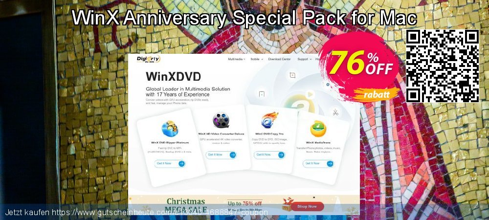 WinX Anniversary Special Pack for Mac super Preisnachlässe Bildschirmfoto
