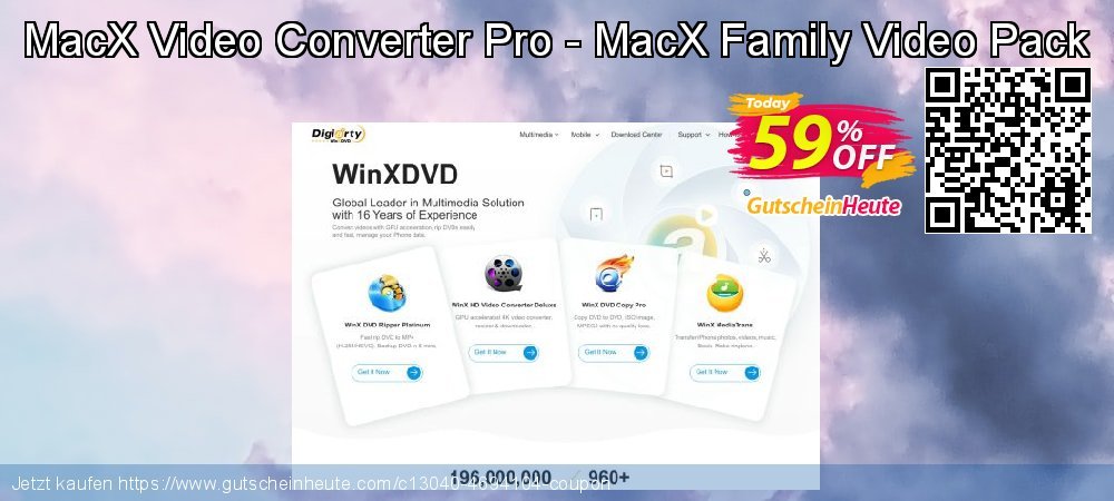 MacX Family Video Pack überraschend Förderung Bildschirmfoto