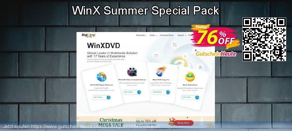 WinX Summer Special Pack umwerfenden Angebote Bildschirmfoto
