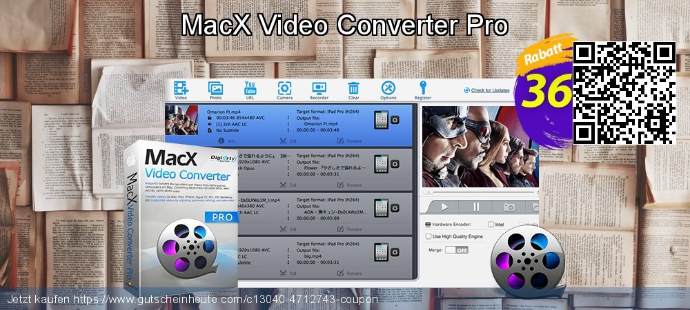 MacX Video Converter Pro umwerfende Promotionsangebot Bildschirmfoto