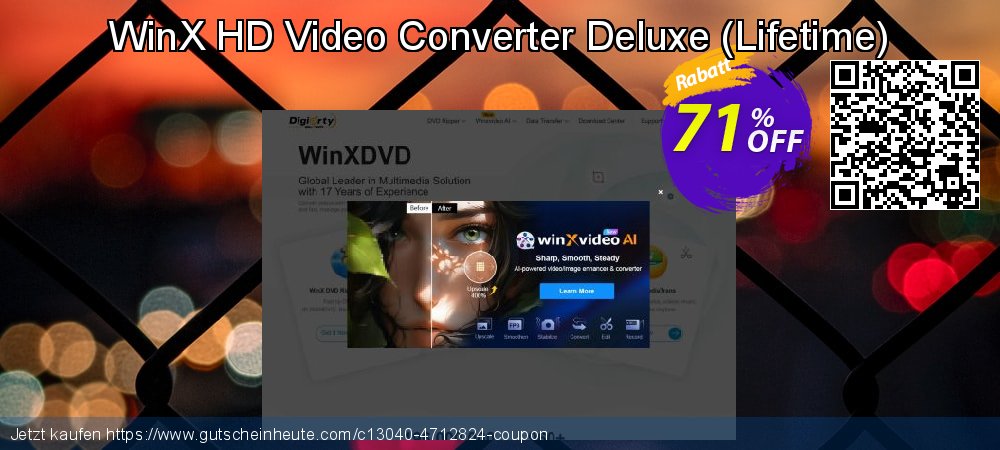 WinX HD Video Converter Deluxe - Lifetime  geniale Verkaufsförderung Bildschirmfoto