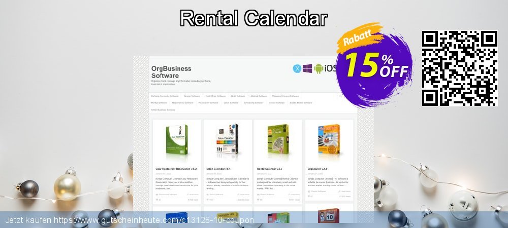 Rental Calendar ausschließenden Disagio Bildschirmfoto