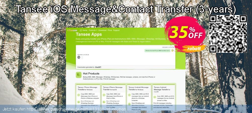 Tansee iOS Message&Contact Transfer - 3-years  super Förderung Bildschirmfoto