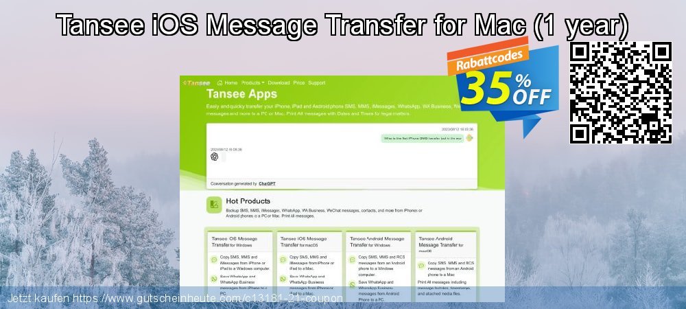 Tansee iOS Message Transfer for Mac - 1 year  wundervoll Rabatt Bildschirmfoto