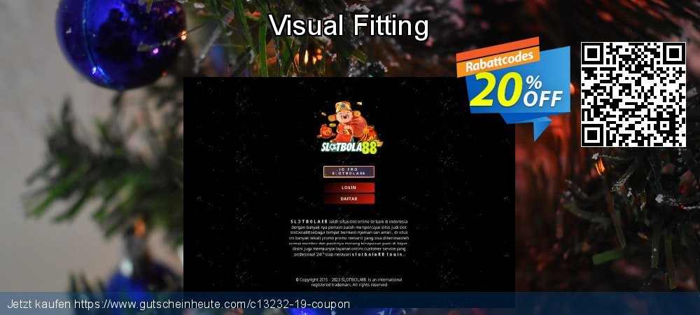 Visual Fitting aufregende Preisnachlass Bildschirmfoto