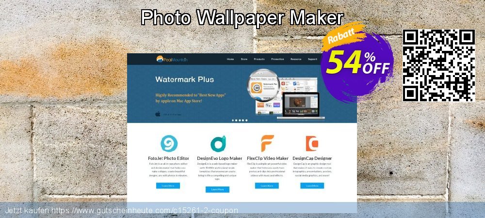 Photo Wallpaper Maker atemberaubend Verkaufsförderung Bildschirmfoto