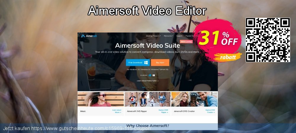 Aimersoft Video Editor besten Ermäßigungen Bildschirmfoto