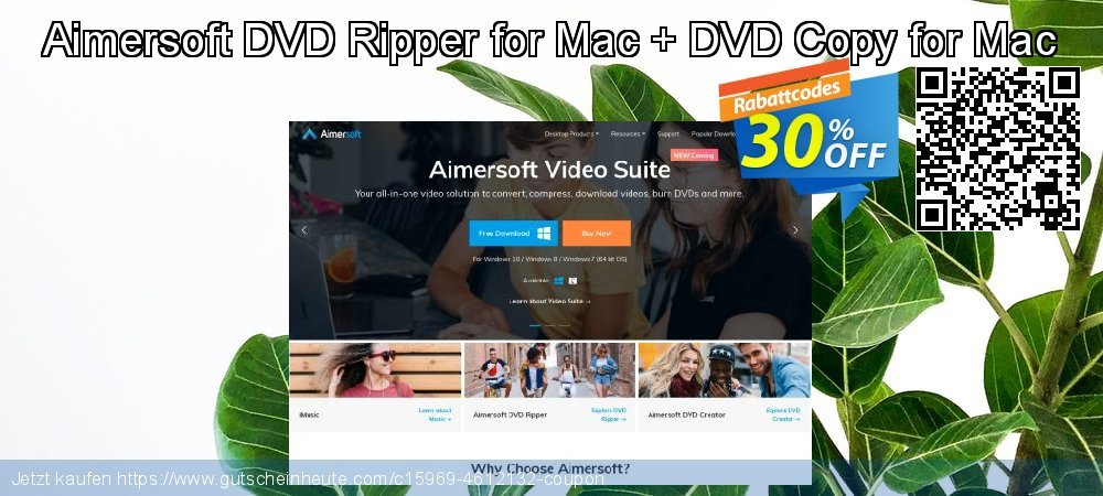Aimersoft DVD Ripper for Mac + DVD Copy for Mac wunderschön Rabatt Bildschirmfoto