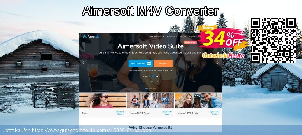 Aimersoft M4V Converter atemberaubend Ermäßigung Bildschirmfoto