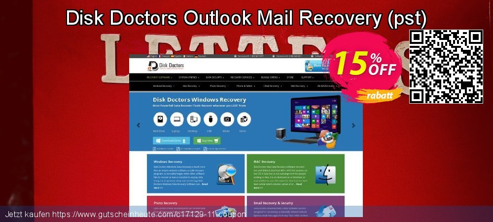 Disk Doctors Outlook Mail Recovery - pst  verwunderlich Förderung Bildschirmfoto