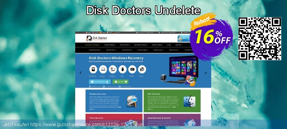 Disk Doctors Undelete toll Beförderung Bildschirmfoto