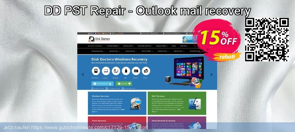 DD PST Repair - Outlook mail recovery faszinierende Ermäßigungen Bildschirmfoto