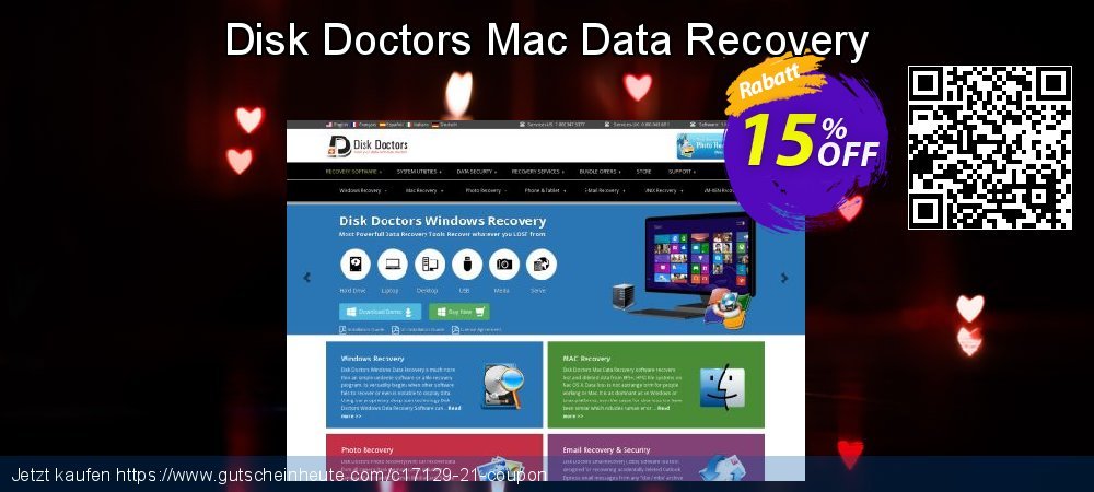 Disk Doctors Mac Data Recovery genial Ermäßigung Bildschirmfoto