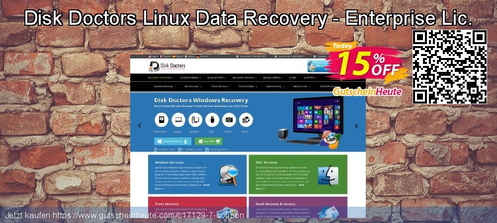 Disk Doctors Linux Data Recovery - Enterprise Lic. ausschließenden Außendienst-Promotions Bildschirmfoto