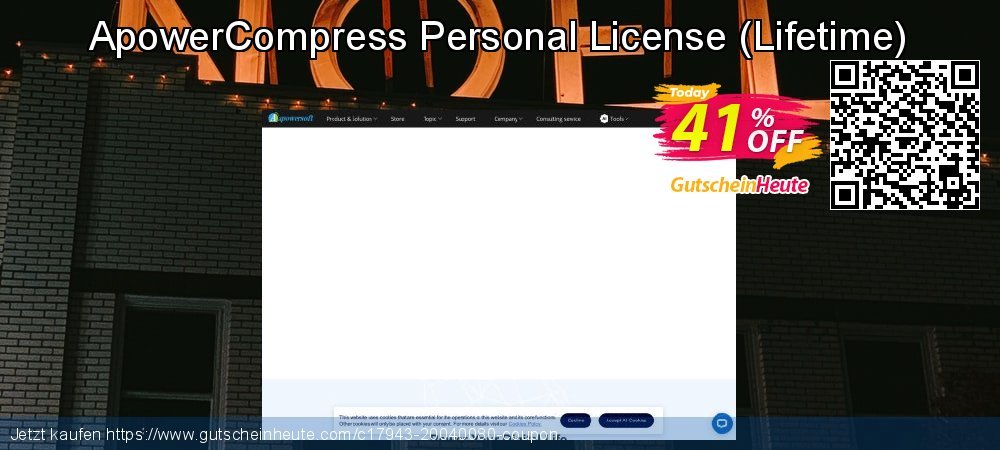 ApowerCompress Personal License - Lifetime  geniale Ermäßigungen Bildschirmfoto