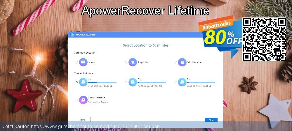 ApowerRecover Lifetime großartig Sale Aktionen Bildschirmfoto