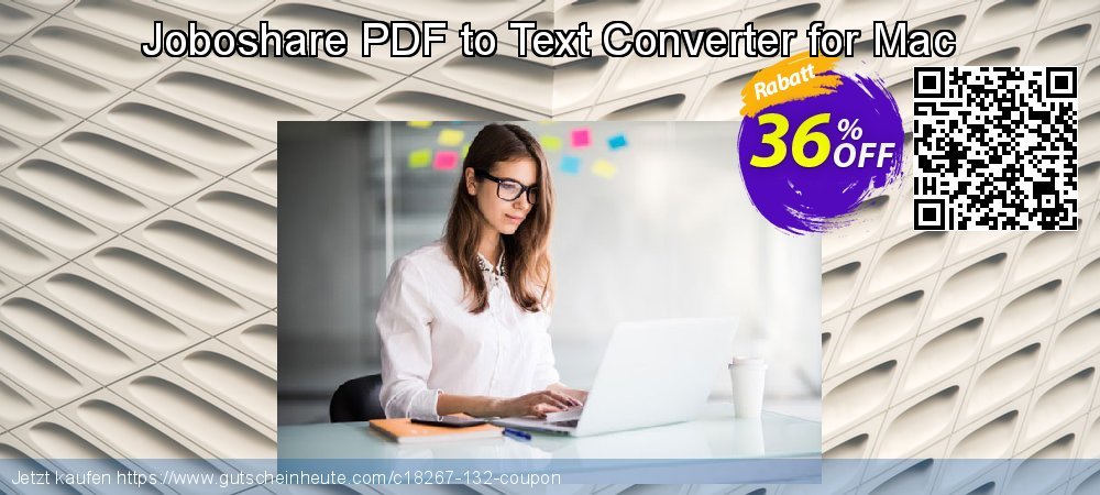 Joboshare PDF to Text Converter for Mac faszinierende Verkaufsförderung Bildschirmfoto
