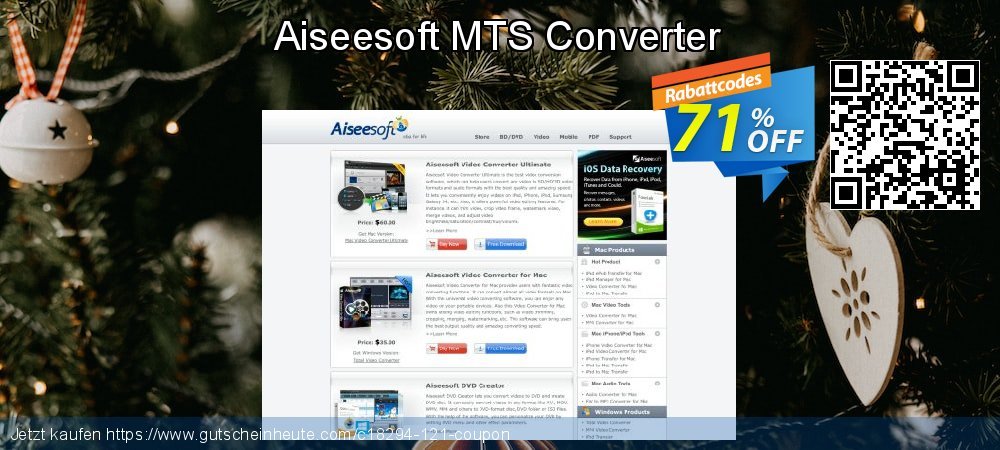 Aiseesoft MTS Converter großartig Ermäßigungen Bildschirmfoto