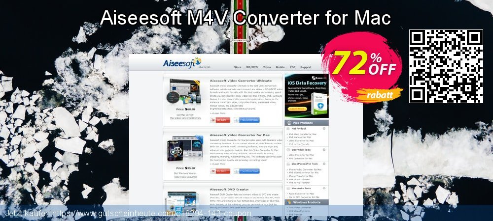 Aiseesoft M4V Converter for Mac exklusiv Diskont Bildschirmfoto