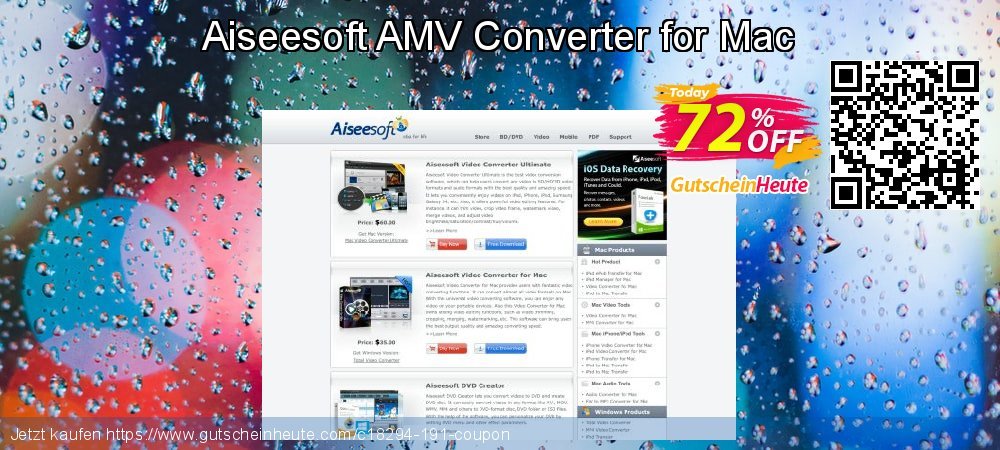 Aiseesoft AMV Converter for Mac formidable Angebote Bildschirmfoto
