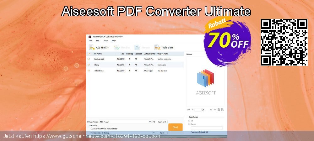 Aiseesoft PDF Converter Ultimate toll Nachlass Bildschirmfoto