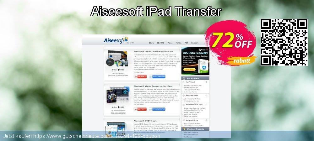 Aiseesoft iPad Transfer umwerfenden Außendienst-Promotions Bildschirmfoto