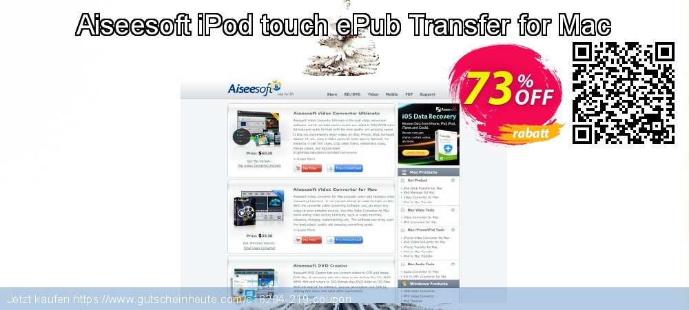 Aiseesoft iPod touch ePub Transfer for Mac verblüffend Förderung Bildschirmfoto
