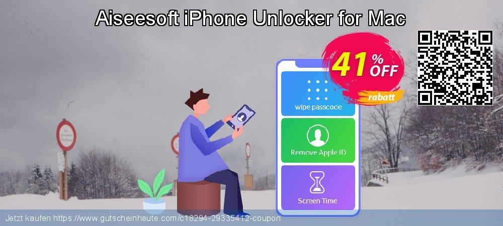 Aiseesoft iPhone Unlocker for Mac umwerfende Außendienst-Promotions Bildschirmfoto