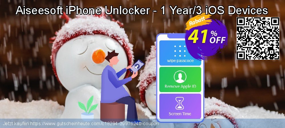 Aiseesoft iPhone Unlocker - 1 Year/3 iOS Devices beeindruckend Disagio Bildschirmfoto