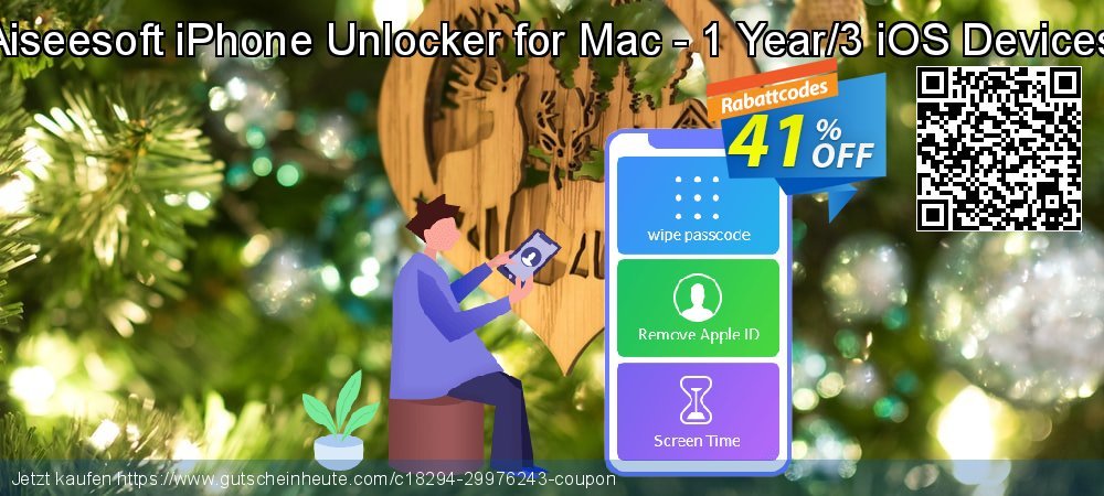 Aiseesoft iPhone Unlocker for Mac - 1 Year/3 iOS Devices aufregenden Ausverkauf Bildschirmfoto