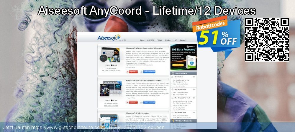 Aiseesoft AnyCoord - Lifetime/12 Devices beeindruckend Rabatt Bildschirmfoto