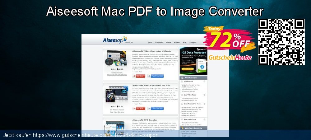 Aiseesoft Mac PDF to Image Converter toll Beförderung Bildschirmfoto