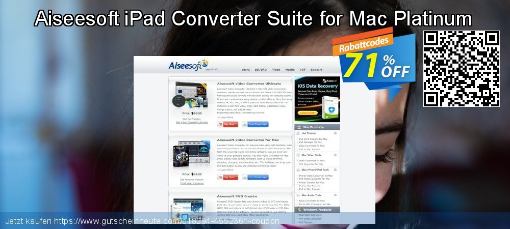 Aiseesoft iPad Converter Suite for Mac Platinum großartig Förderung Bildschirmfoto