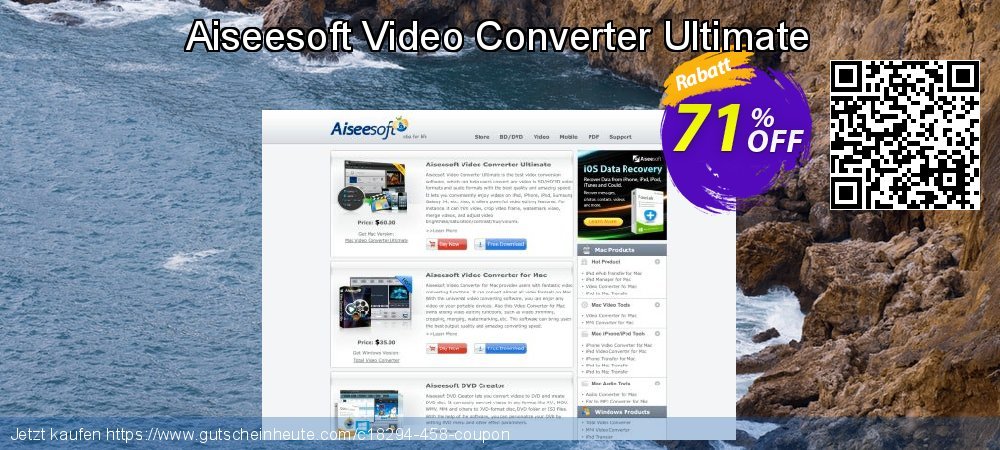 Aiseesoft Video Converter Ultimate Sonderangebote Beförderung Bildschirmfoto