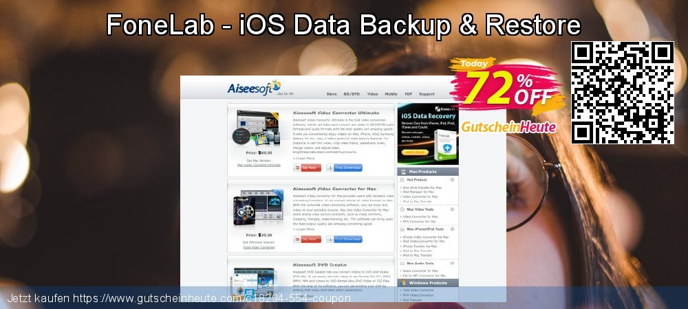 FoneLab - iOS Data Backup & Restore fantastisch Verkaufsförderung Bildschirmfoto