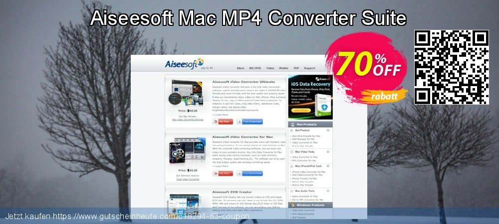 Aiseesoft Mac MP4 Converter Suite klasse Rabatt Bildschirmfoto