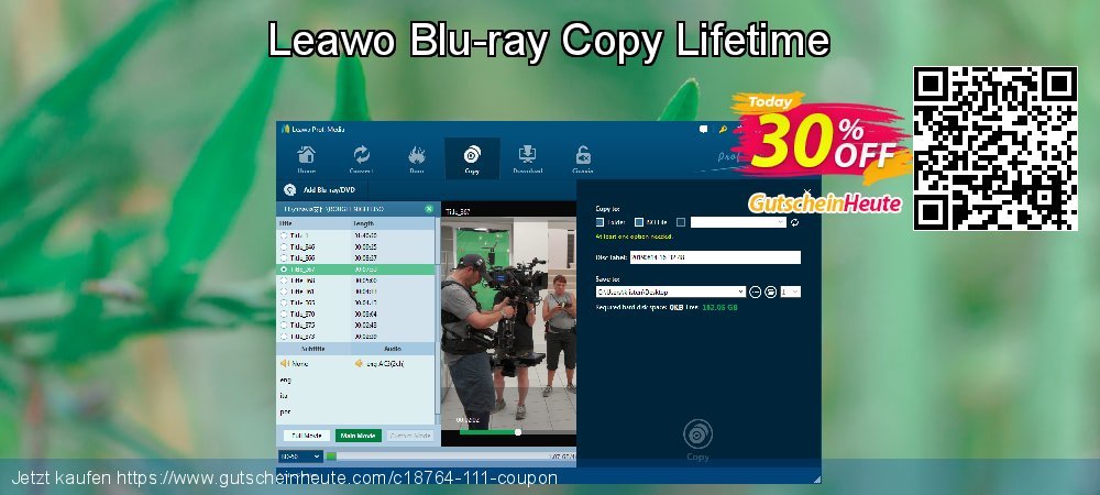 Leawo Blu-ray Copy Lifetime großartig Ausverkauf Bildschirmfoto