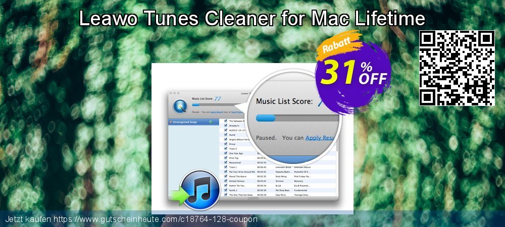 Leawo Tunes Cleaner for Mac Lifetime umwerfenden Verkaufsförderung Bildschirmfoto
