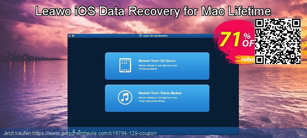 Leawo iOS Data Recovery for Mac Lifetime geniale Ausverkauf Bildschirmfoto