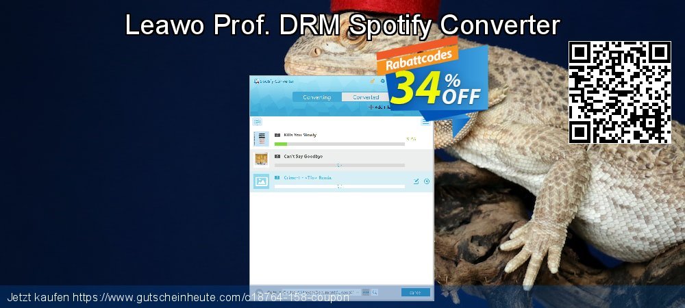 Leawo Prof. DRM Spotify Converter umwerfende Nachlass Bildschirmfoto
