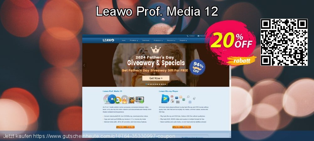 Leawo Prof. Media 12 uneingeschränkt Verkaufsförderung Bildschirmfoto