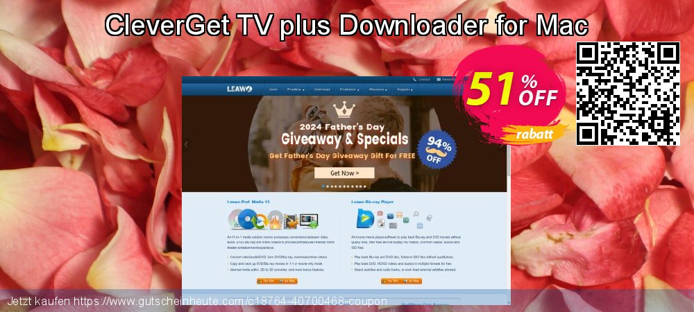 CleverGet TV plus Downloader for Mac umwerfende Preisnachlass Bildschirmfoto