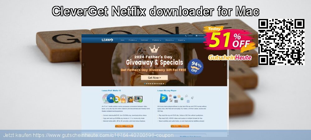 CleverGet Netflix downloader for Mac klasse Ermäßigung Bildschirmfoto